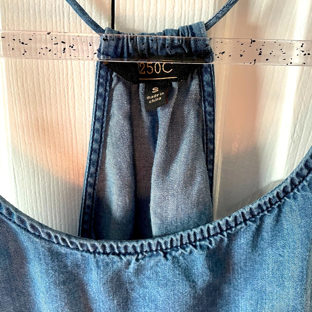 Denim racer back top size small